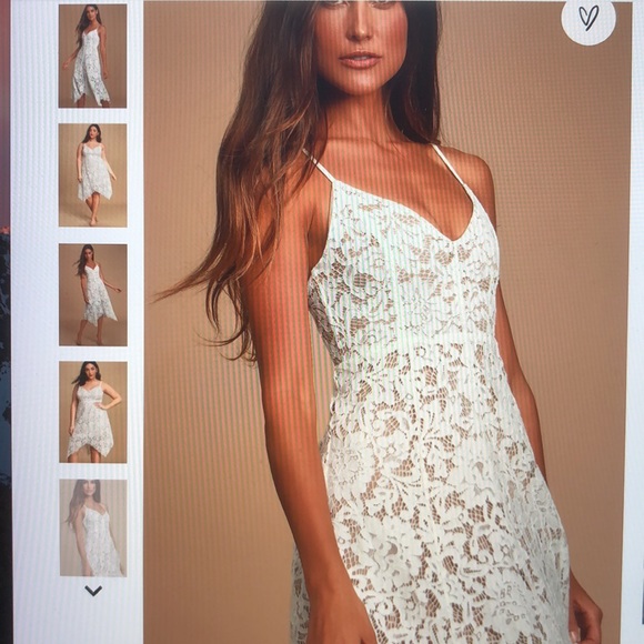 Lulus One Wish White Lace Midi Dress - Picture 2 of 5